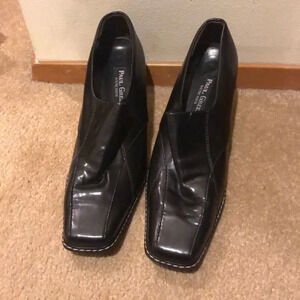 PAUL green heeled loafers